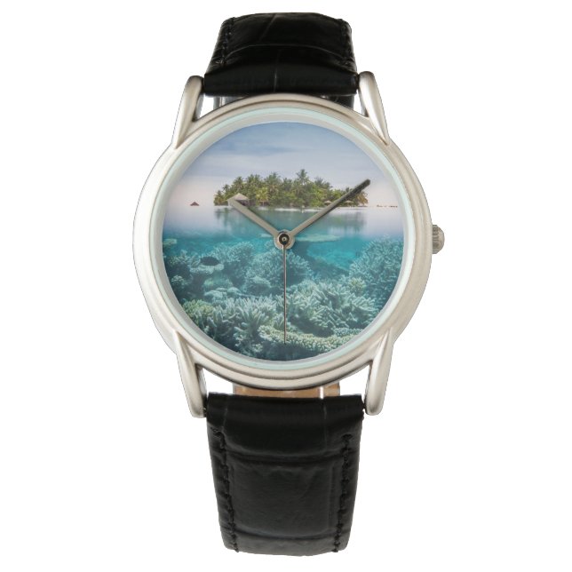 Reloj De Pulsera Playas tropicales | Atolón Ari de Maldivas (Anverso)