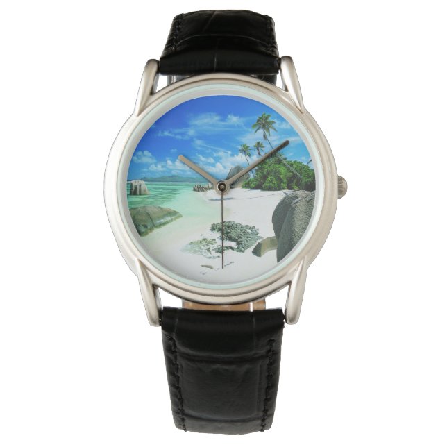 Reloj De Pulsera Playas tropicales | Isla de la Digue (Anverso)