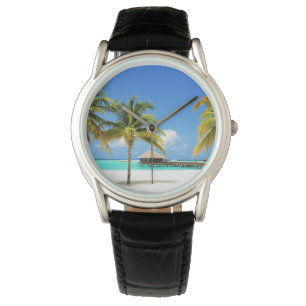 Reloj De Pulsera Playas tropicales Isla y Laguna, Maldivas