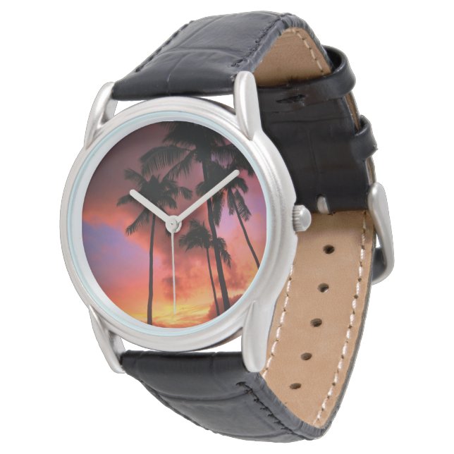 Reloj De Pulsera Playas tropicales | Islas Maui Hawaii (Angular)