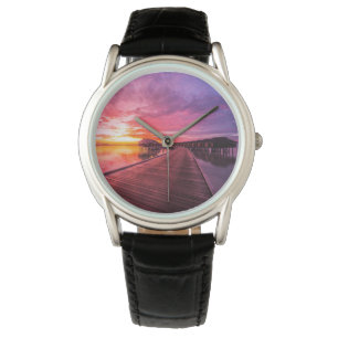 Reloj De Pulsera Playas tropicales Maldives Sunset