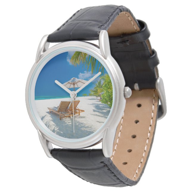 Reloj De Pulsera Playas tropicales | Playa de tumbonas, Bora Bora (Angular)