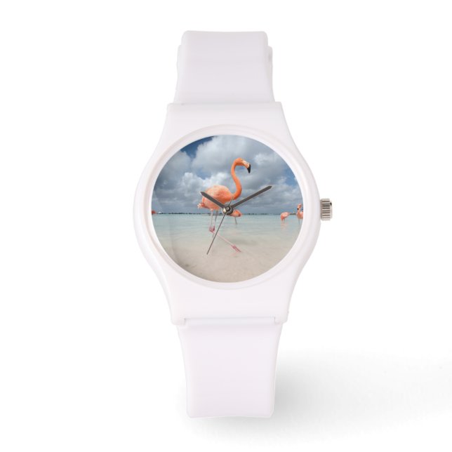 Reloj De Pulsera Playas tropicales | Playa Flamingos, Aruba (Anverso)