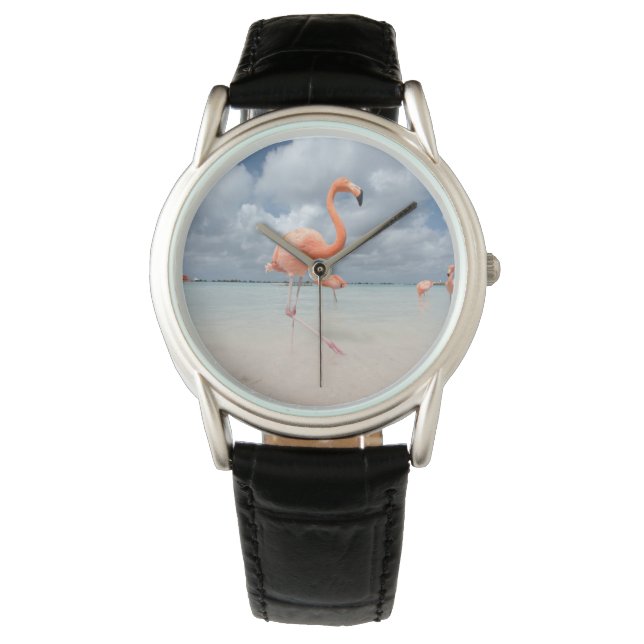 Reloj De Pulsera Playas tropicales | Playa Flamingos, Aruba (Anverso)