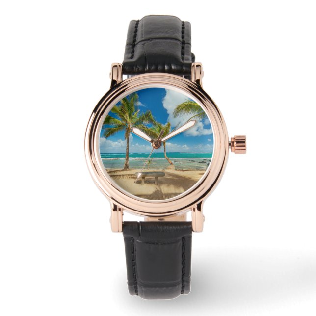 Reloj De Pulsera Playas tropicales | Playa Kuau Cove, Maui Hawaii (Anverso)