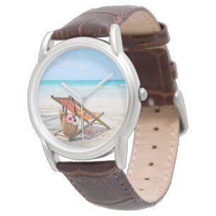 Reloj De Pulsera Playas tropicales Silla de playa de arena