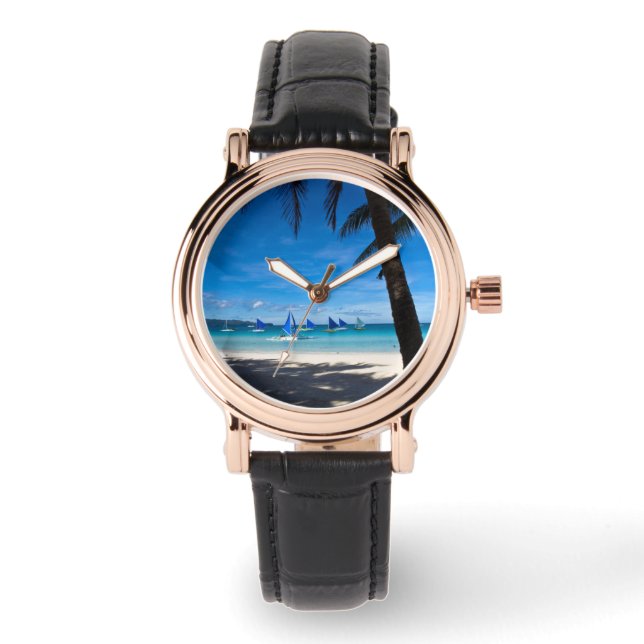 Reloj De Pulsera Playas tropicales | White Beach Boracay Philippine (Anverso)