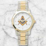 Reloj De Pulsera Plaza Freemason y Masónica de Caridad Compass<br><div class="desc">Maestro adorable,  masón,  cuadrado y brújula,  caridad,  reloj masónico de símbolos.</div>