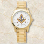 Reloj De Pulsera Plaza Freemason y Masónica de Caridad Compass<br><div class="desc">Maestro adorable,  masón,  cuadrado y brújula,  caridad,  reloj masónico de símbolos.</div>