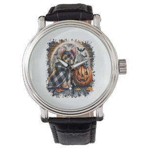 Reloj De Pulsera Plaza Yorkie Dog Halloween