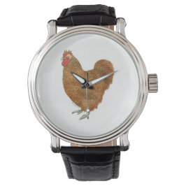 Reloj De Pulsera Pluma original y dibujo de tinta de un pollo