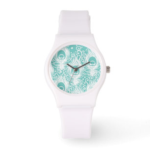 Reloj De Pulsera Plumas de pavo real blandas