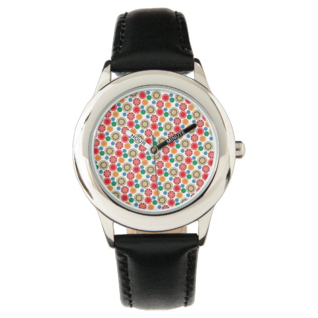 Reloj De Pulsera Poder de las Flores en Filas 002 (Anverso)