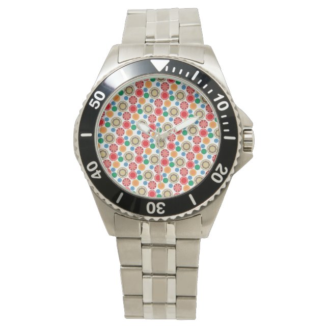 Reloj De Pulsera Poder Floral en Filas 002 (Anverso)