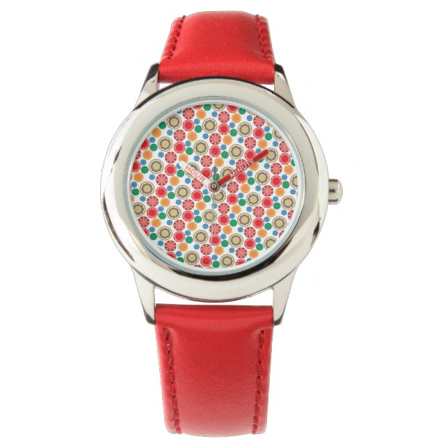 Reloj De Pulsera Poder Floral en Filas 002 (Anverso)