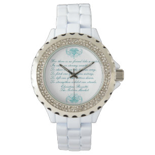 Reloj De Pulsera Poema de las hermanas de Christina Rossetti Turquo