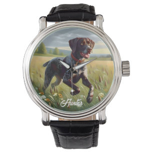 Reloj De Pulsera Pointer Alemán de Pelo Corto Corriendo