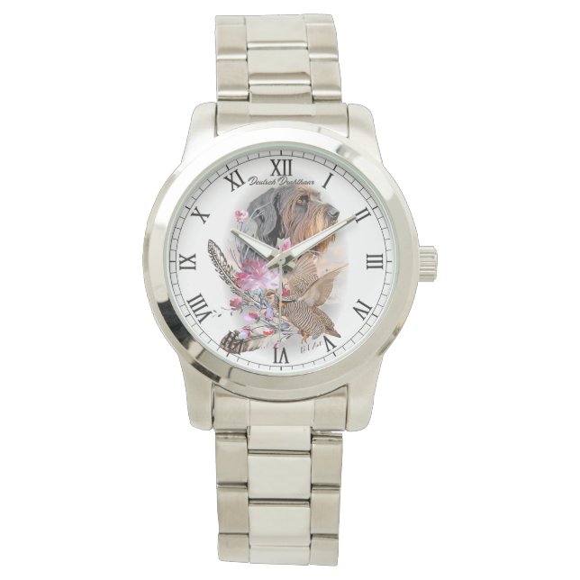 Reloj De Pulsera Pointer alemán de pelo duro (Anverso)