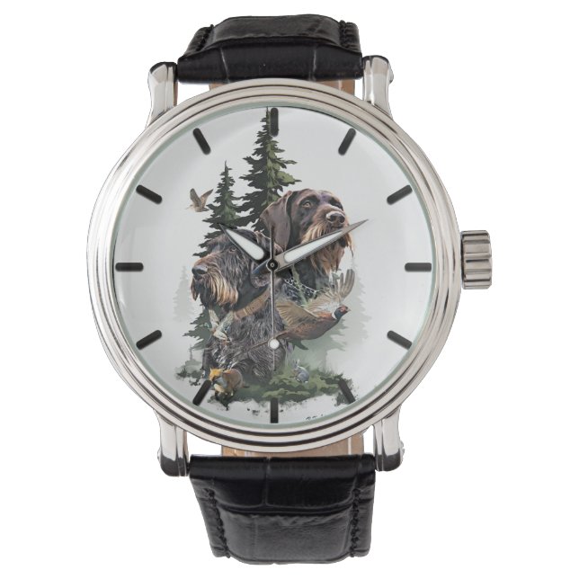 Reloj De Pulsera Pointer de pelo duro alemán (Anverso)