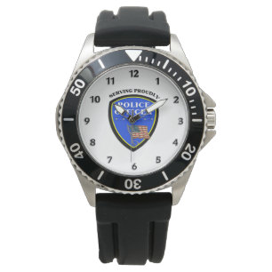 Reloj De Pulsera Policía que sirve orgulloso
