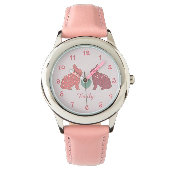 Reloj De Pulsera Polka Dot Bunnies (Anverso)