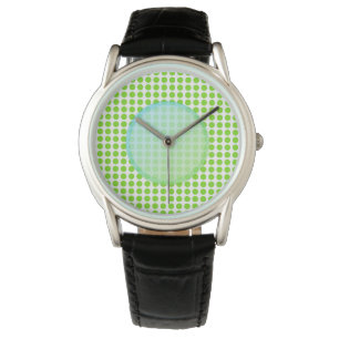 Reloj De Pulsera Polkadot de color verde.