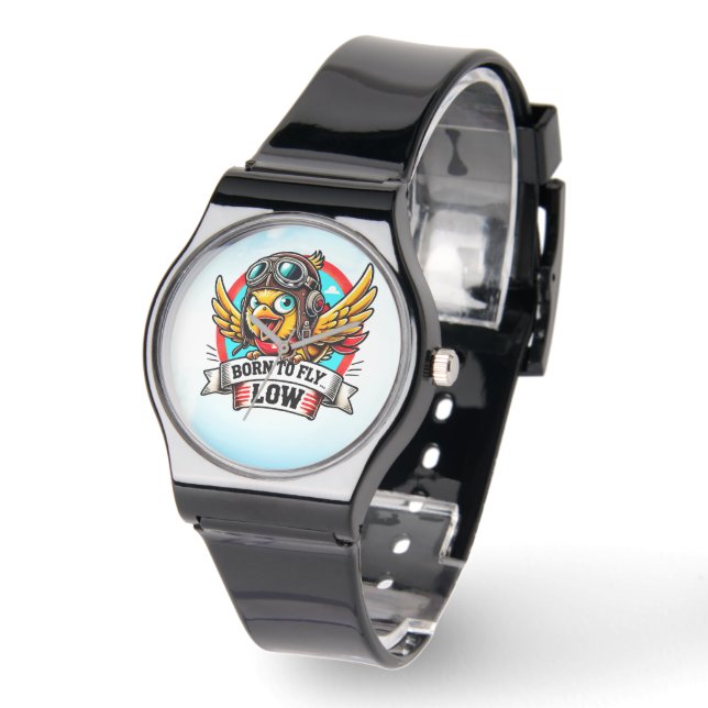 Reloj De Pulsera Pollita Aviadora (Ángulo)