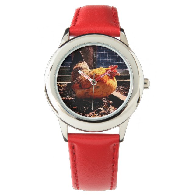 Reloj De Pulsera pollo naranja (Anverso)