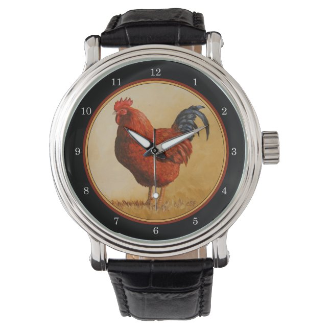 Reloj De Pulsera Pollo Rojo de Rhode Island (Anverso)