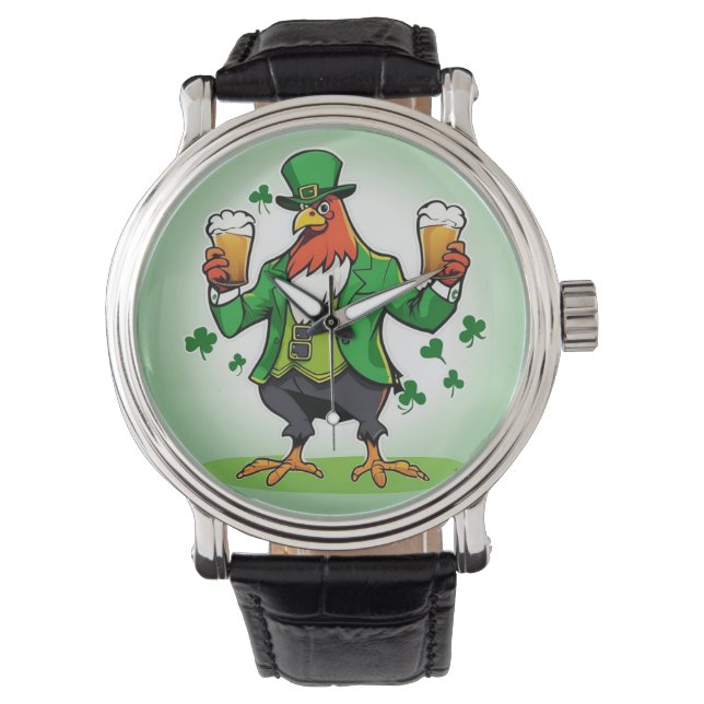 Reloj De Pulsera Pollo verde (Anverso)