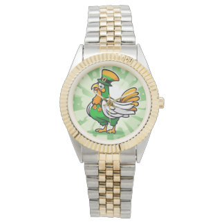 Reloj De Pulsera Pollo verde festivo