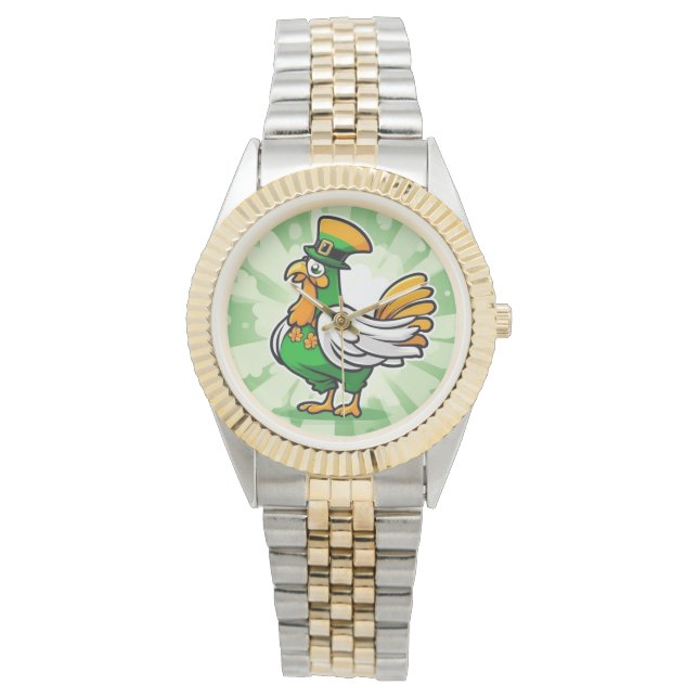 Reloj De Pulsera Pollo verde festivo (Anverso)