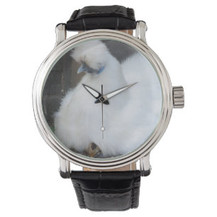Reloj De Pulsera Pollo y polluelo blancos mullidos lindos