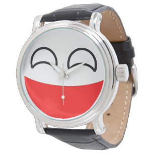 Reloj De Pulsera Polonia Geeky que tiende divertida Countryball