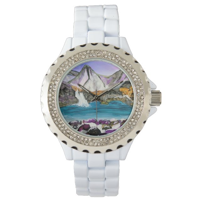 Reloj De Pulsera Polos de hadas Skye Scotland (Anverso)