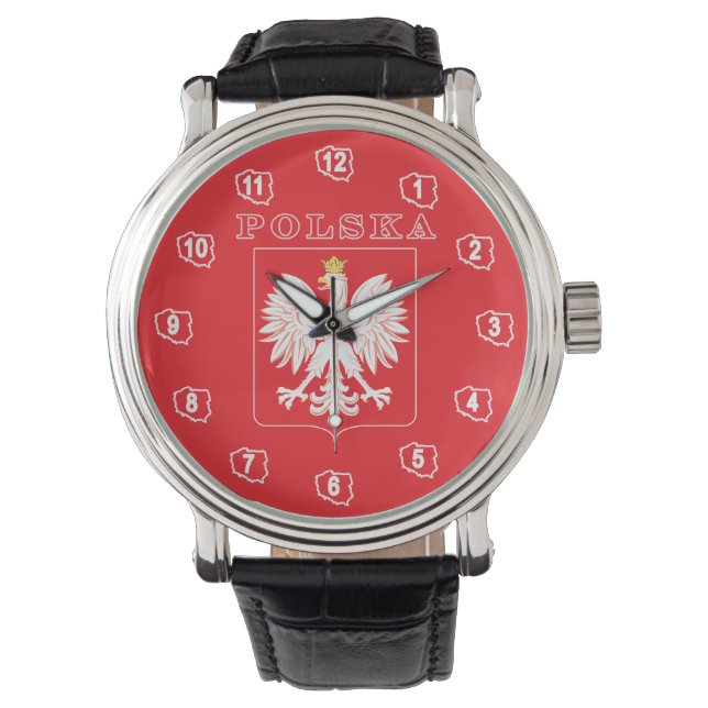 Reloj De Pulsera Polska Eagle Red Shield (Anverso)