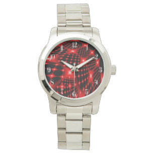 Reloj De Pulsera Polvo de red brillante rojo