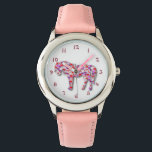 Reloj De Pulsera Pony de Caballo Rosa<br><div class="desc">Los chicas clásicos miran de muñeca de poni rosado de caballo de corazón. *</div>