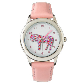 Reloj De Pulsera Pony de Caballo Rosa