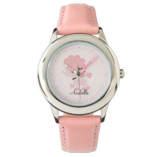 Reloj De Pulsera Poodle francés rosado personalizado