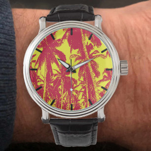 Reloj De Pulsera Pop Art Style Palm Trepical