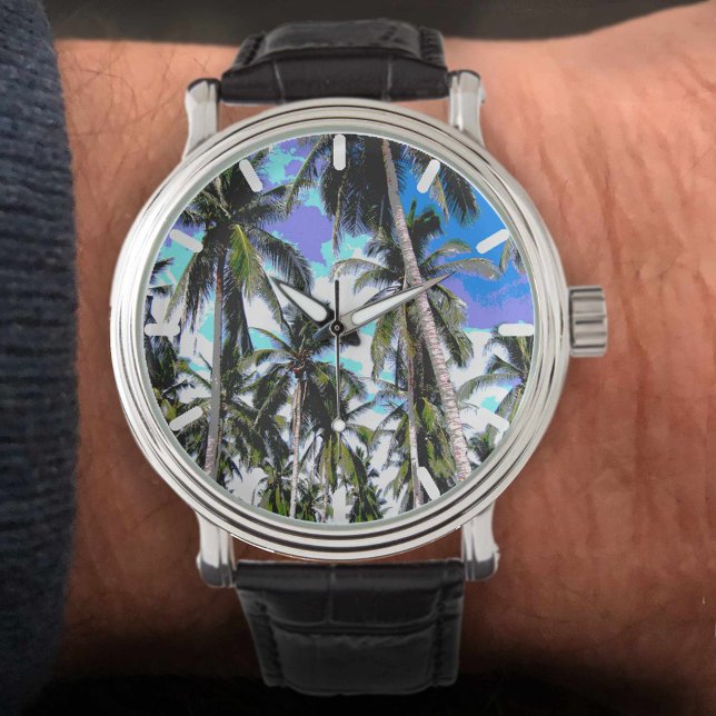 Reloj De Pulsera Pop Art Style Palm Trepical (Subido por el creador)