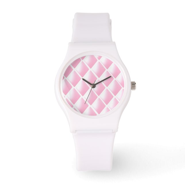 Reloj De Pulsera Pop rosado de diamantes (Anverso)