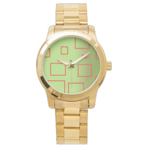 Reloj De Pulsera Popcorn Anime Green Rectangles