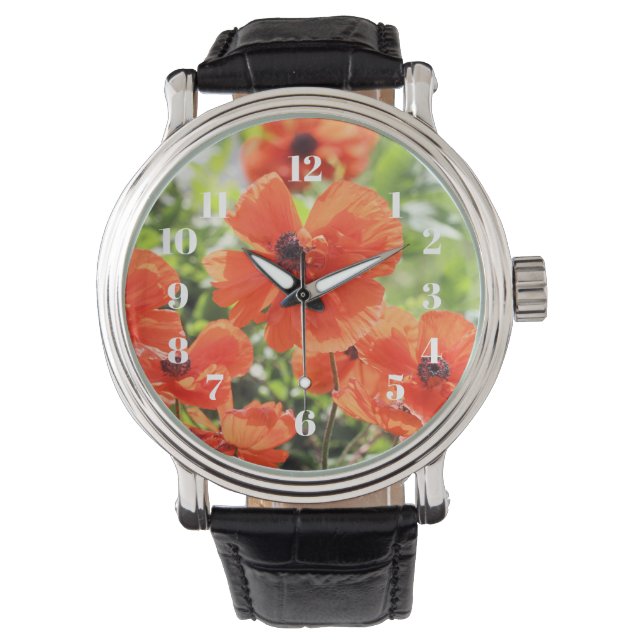 Reloj De Pulsera Poppies (Anverso)