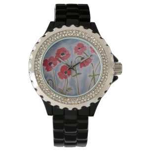 Reloj De Pulsera Poppies rojos salvajes
