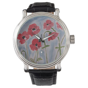 Reloj De Pulsera Poppies rojos salvajes