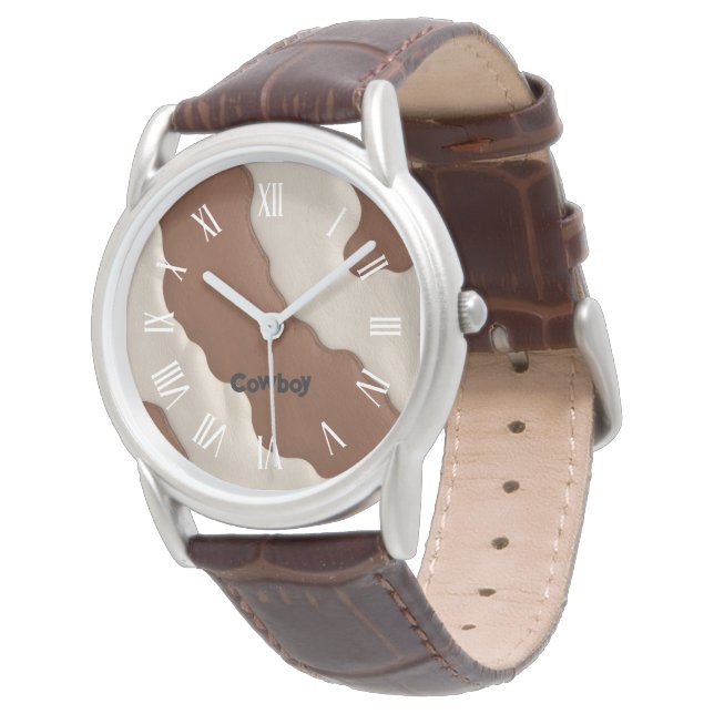 Reloj De Pulsera Popular Luxury Elegant Faux Cow Leather Collection (Angular)