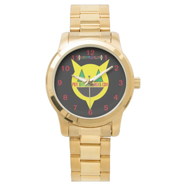 Reloj De Pulsera Porcentaje de diseñadores Gold Watch (Anverso)