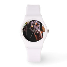 Reloj De Pulsera Portait Mascota artístico Rottweiler